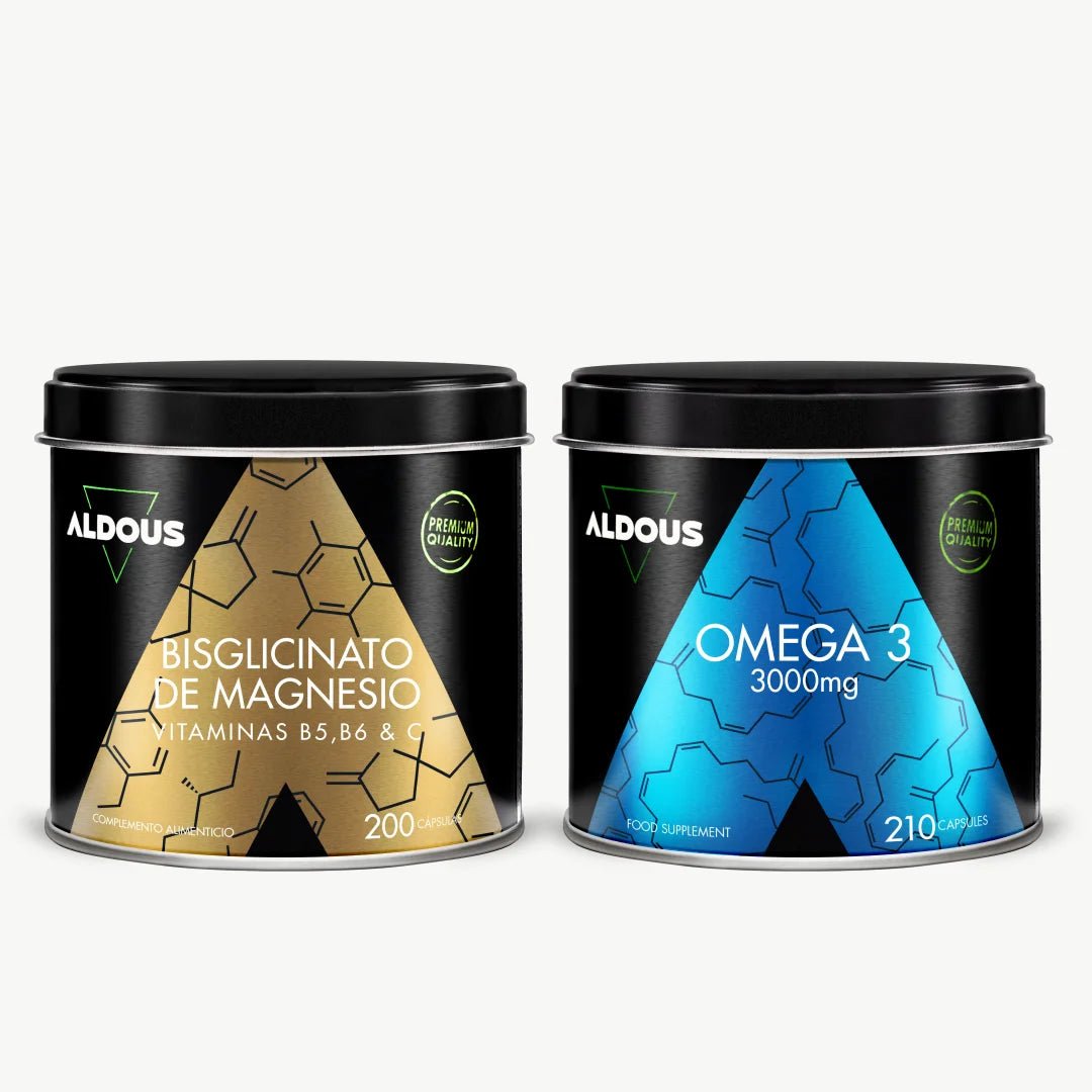 Pack Bisglicinato de Magnesio con Vitaminas + Omega 3 - Aldous - ES