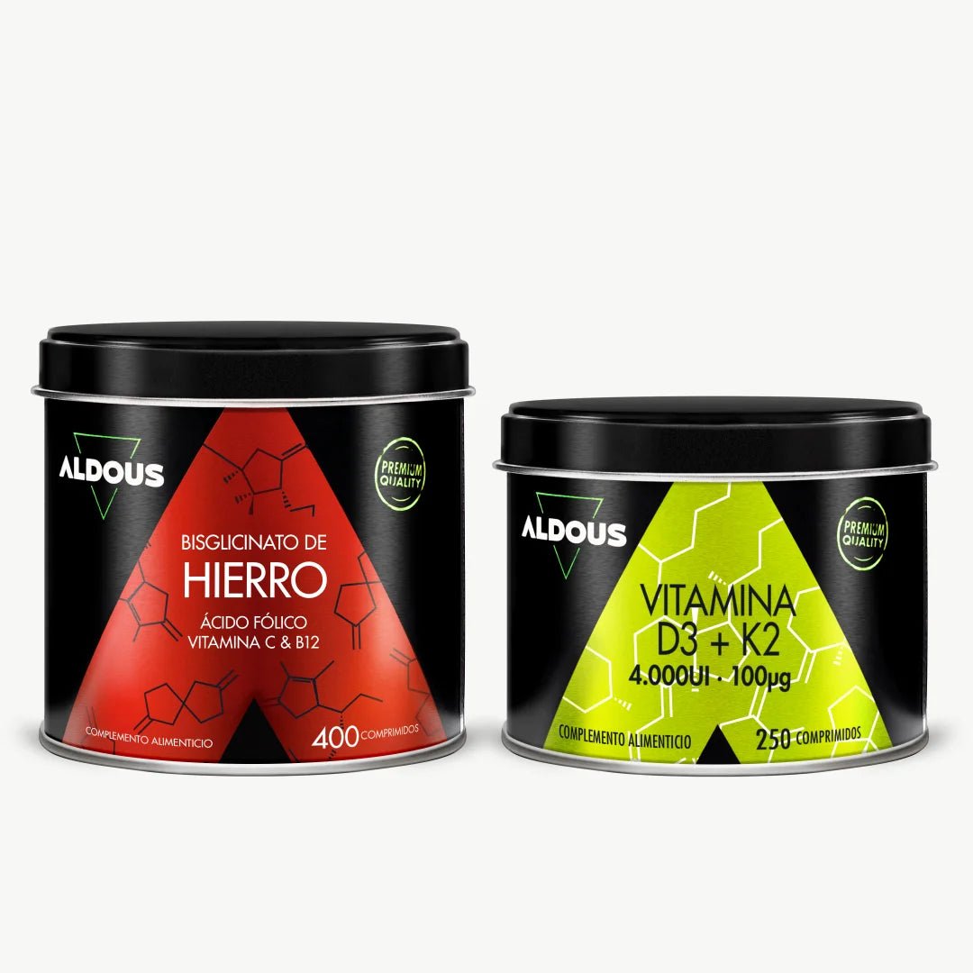 Pack de Hierro + Vitamina D3 con K2 - Aldous - ES