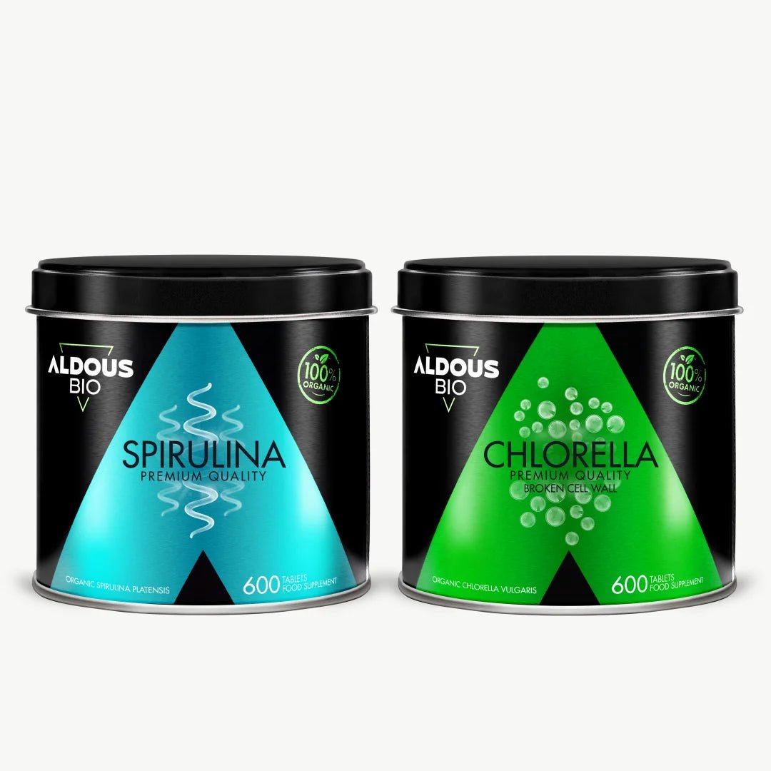Pack Espirulina Ecológica + Chlorella Ecológica - Aldous - ES
