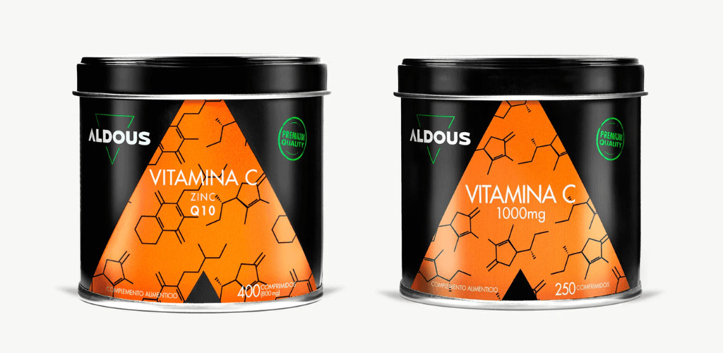 Vitamina C Pura vs Vitamina C con Q10 - Aldous - ES