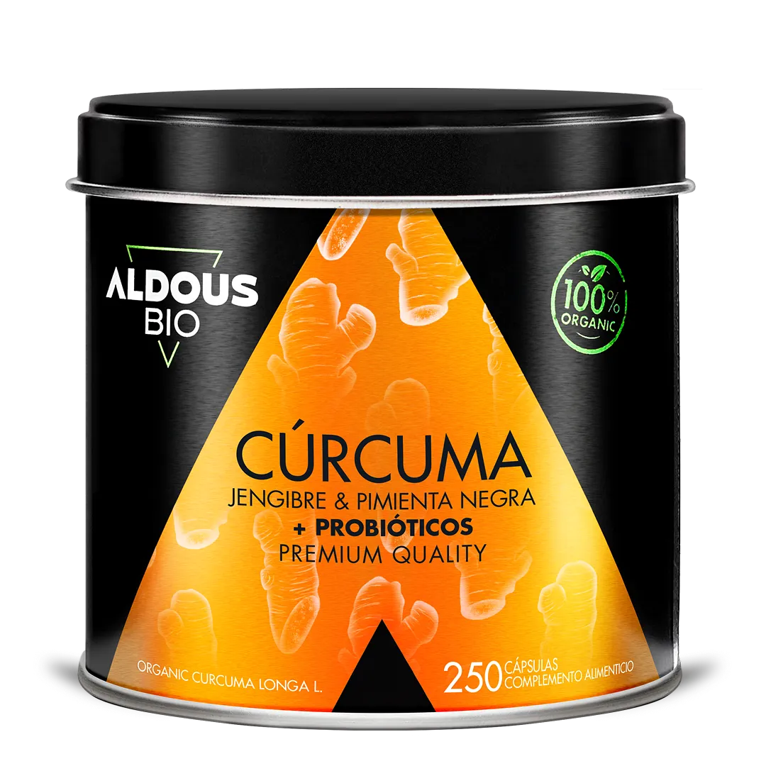 Cúrcuma Ecológica con Jengibre, Pimienta Negra y Probióticos