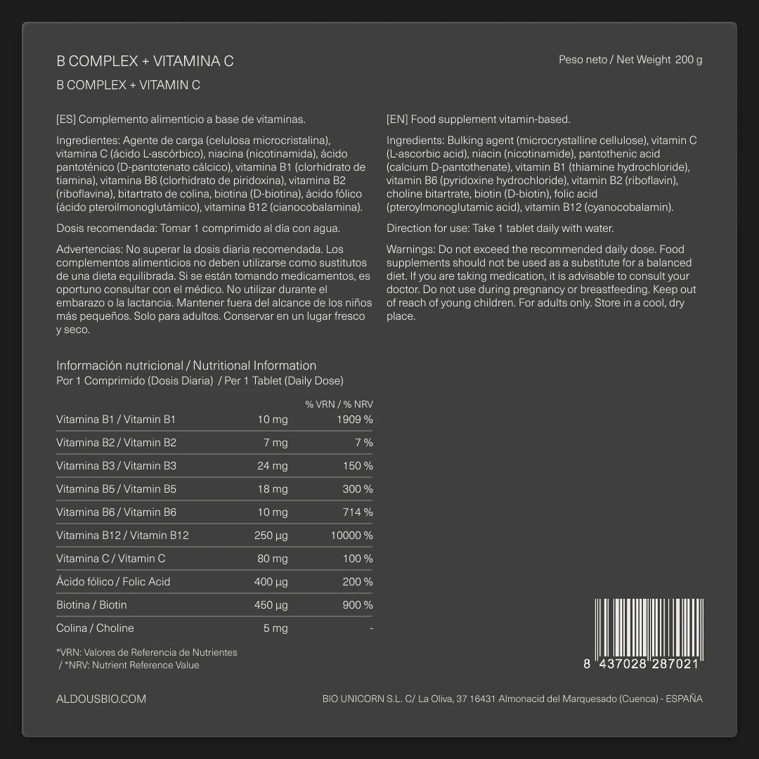 Vitamina B Complex con Vitamina C