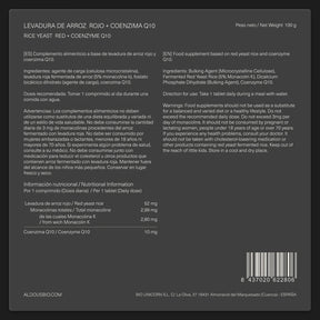 Levadura de Arroz Rojo con Coenzima Q10