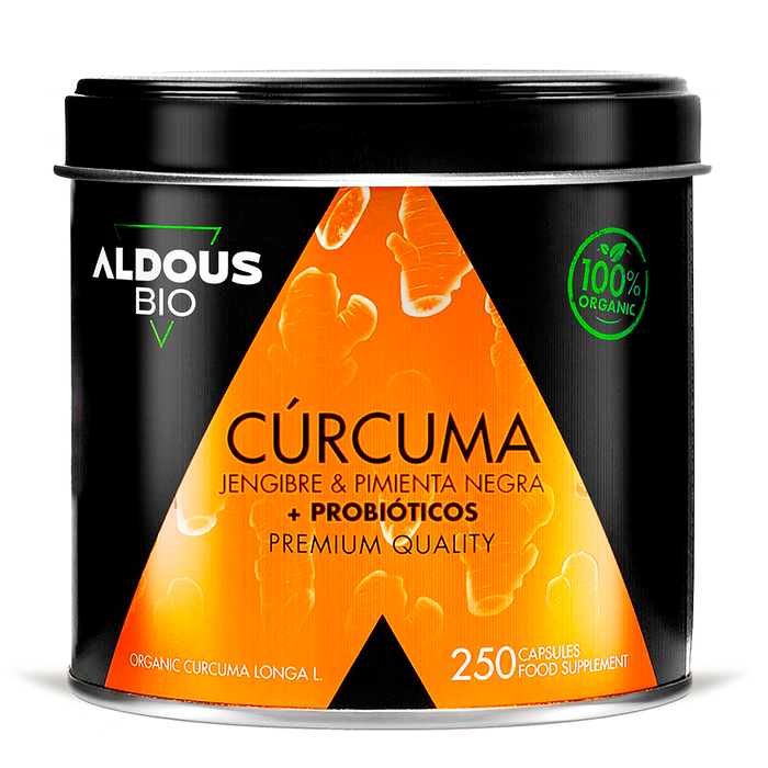 Cúrcuma Ecológica con Jengibre, Pimienta Negra y Probióticos