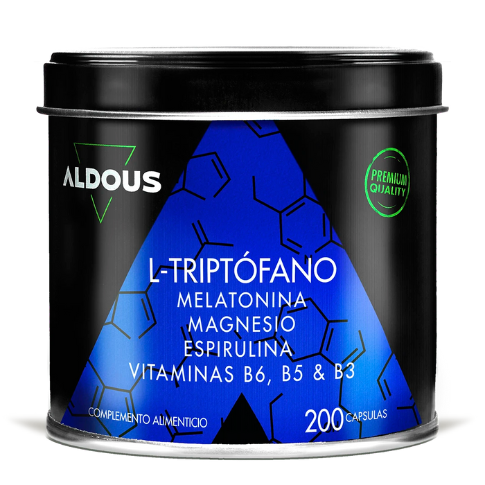 Triptófano con Melatonina, Magnesio, Espirulina y Vitaminas