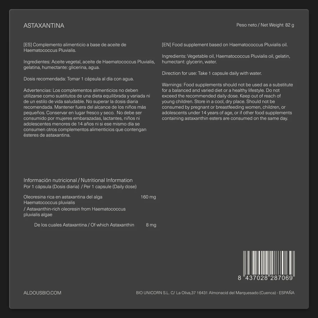 Astaxantina - Aldous - ES