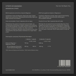 Citrato de Magnesio Puro - Aldous - ES