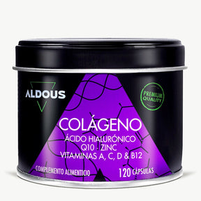 Colágeno Hidrolizado con Ácido Hialurónico, Coenzima Q10, Zinc y Vitaminas - Aldous Bio