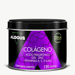 Colágeno Hidrolizado con Ácido Hialurónico, Coenzima Q10, Zinc y Vitaminas - Aldous - ES