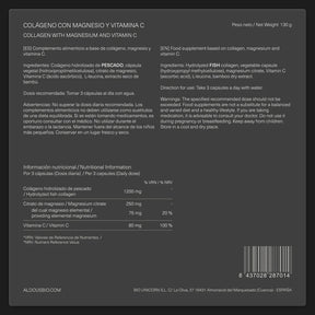 Colágeno Marino Hidrolizado con Magnesio y Vitamina C - Aldous - ES