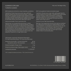 Cúrcuma con Probióticos en gominolas - Aldous - ES