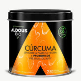 Cúrcuma Ecológica con Jengibre, Pimienta Negra y Probióticos - Aldous - ES