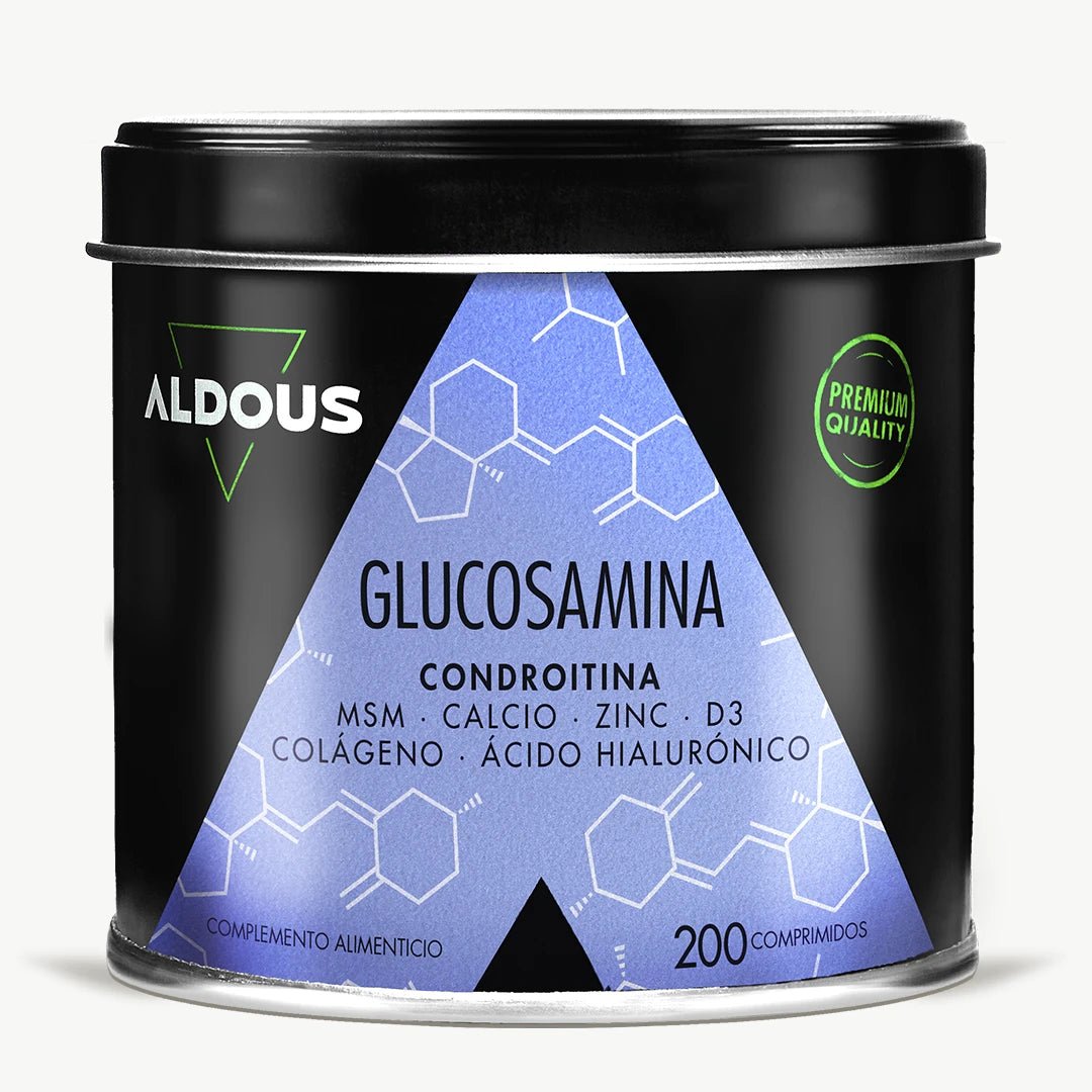 Glucosamina con Condroitina, MSM, Vitaminas y Minerales - Aldous Bio