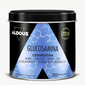 Glucosamina con Condroitina, MSM, Vitaminas y Minerales - Aldous - ES