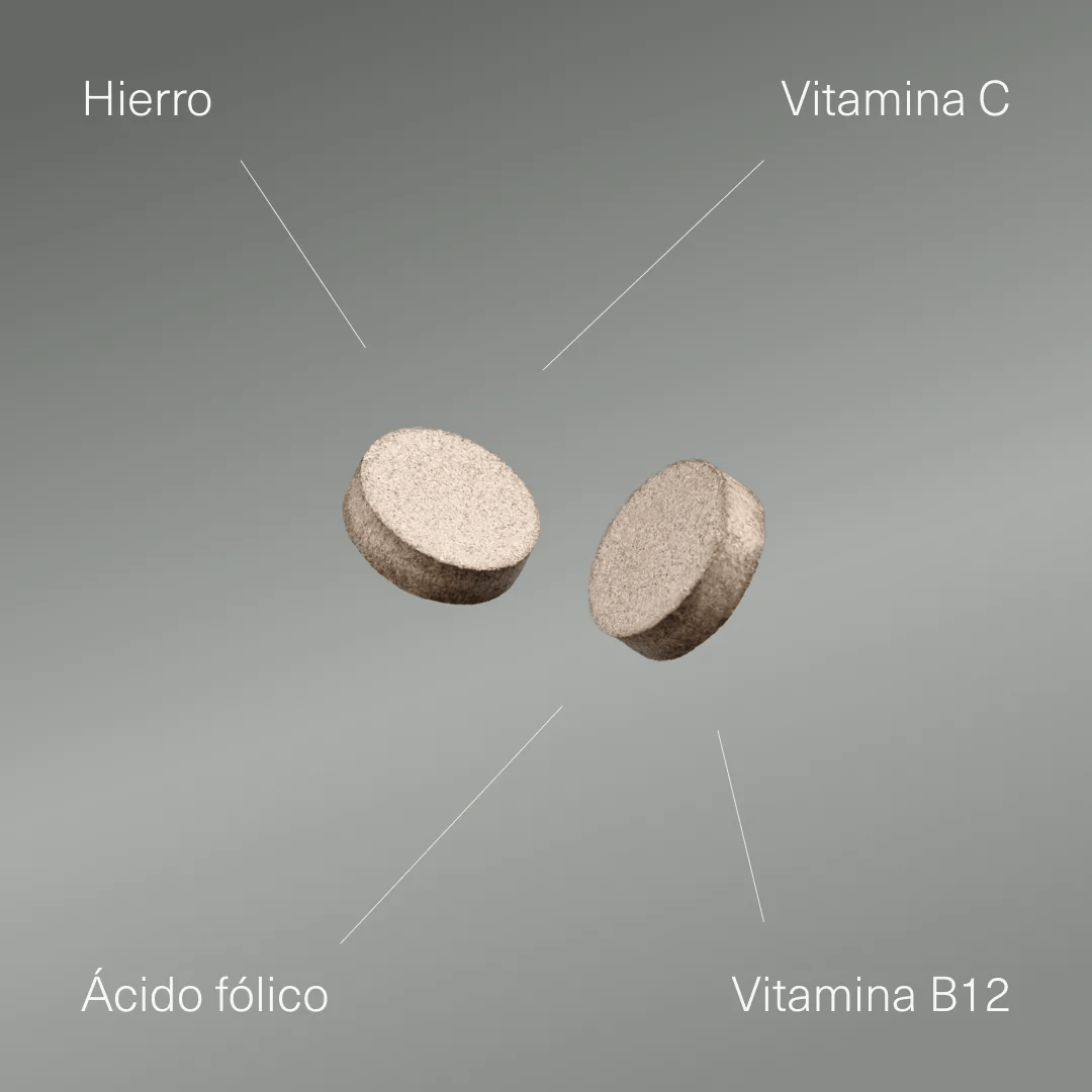 Hierro con Vitamina C, ácido fólico y B12 - Aldous - ES