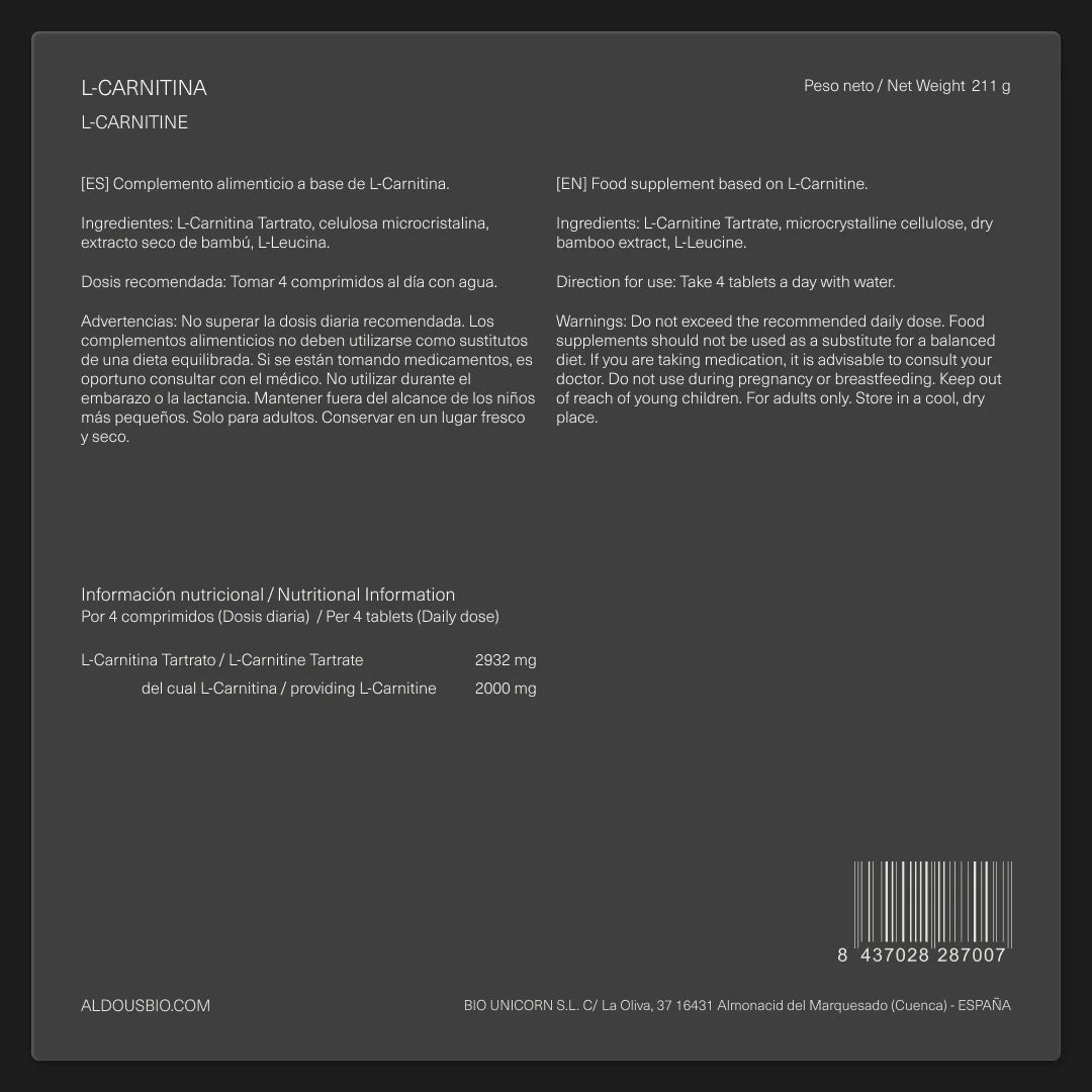 L - Carnitina - Aldous - ES