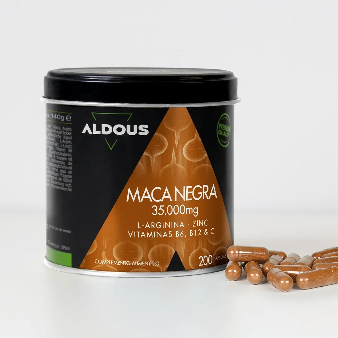 Maca negra con L - Arginina, Zinc y Vitaminas - Aldous Bio