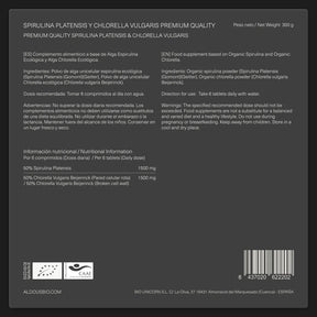 Mix de Espirulina y Chlorella Ecológica - Aldous - ES