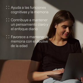 Nootrópico con Ginkgo Biloba, Melena de León, Cafeína, Bacopa, Tirosina, Teanina y Huperzia Serrata - Aldous - ES