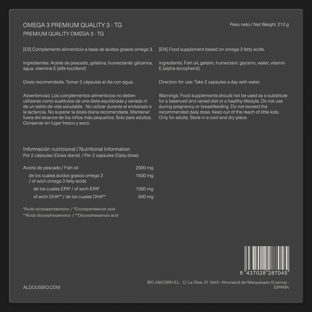 Omega 3 Premium - Aldous - ES