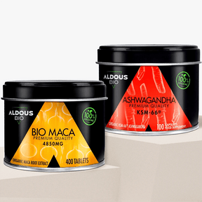 Pack Ashwagandha KSM - 66 ® Ecológica + Maca Ecológica - Aldous Bio