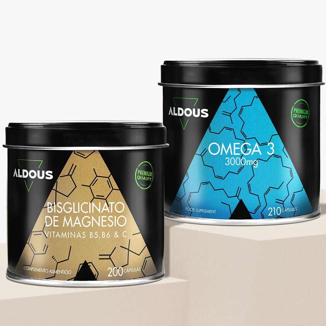 Pack Bisglicinato de Magnesio con Vitaminas + Omega 3 - Aldous Bio