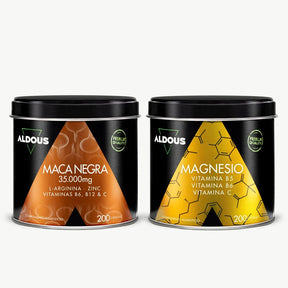 Pack Maca negra + Magnesio con Vitamina C, B5 y B6 - Aldous - ES