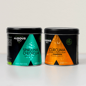 Pack Mix de Espirulina y Chlorella Ecológica + Cúrcuma Ecológica - Aldous Bio