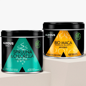 Pack Mix de Espirulina y Chlorella Ecológica + Extracto de Maca Ecológico - Aldous Bio