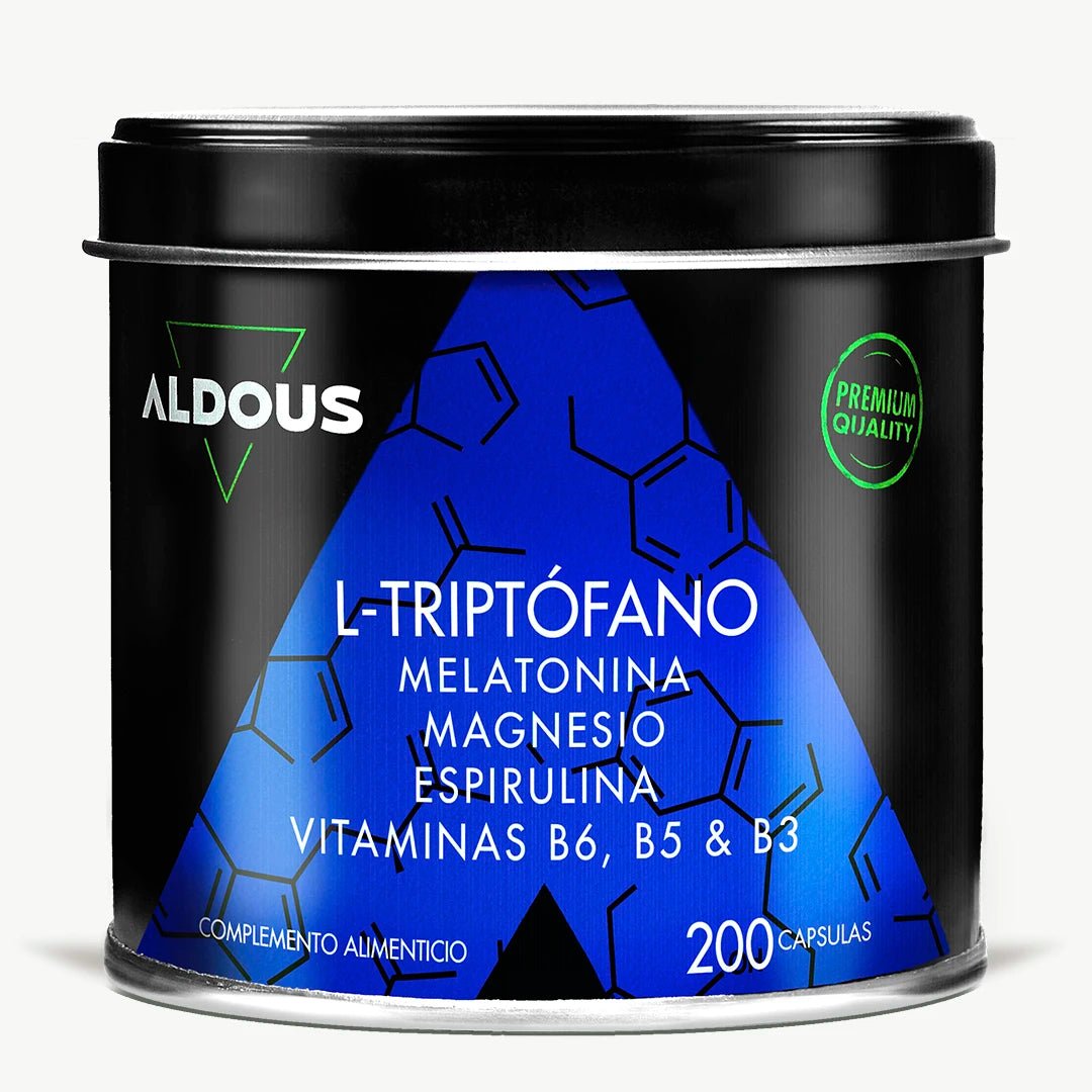 Triptófano con Melatonina, Magnesio, Espirulina y Vitaminas - Aldous Bio