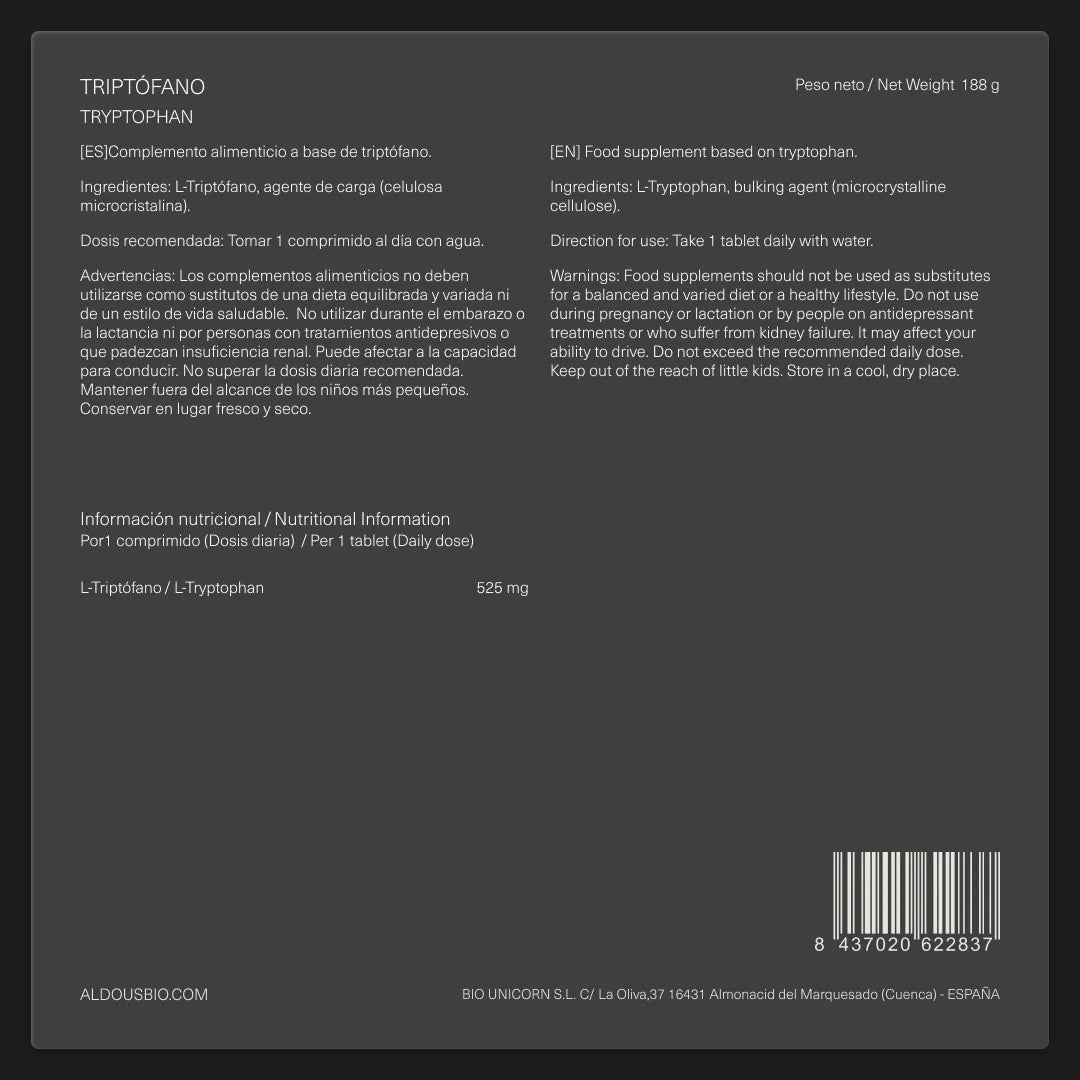 Triptófano Puro - Aldous - ES